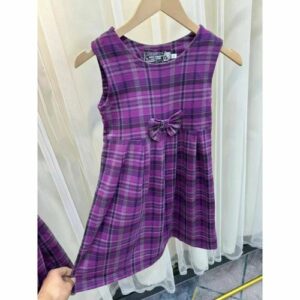 camiwind Girls' Checked Bow Sleeveless Dresses